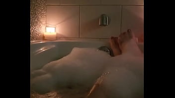 Preview 3 of Lingrie Stocking - A relaxing bubble bath at the spa resort just isn&#039_t complete without me spreading my legs under the bubbles while my toy ...