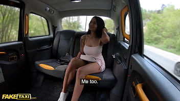 Preview 2 of Incest Homemade Rape - Fake Taxi - Young Big Tits brunette in tight dress fucked before her romantic date and gives blowjob until driver busts another nut in her mouth