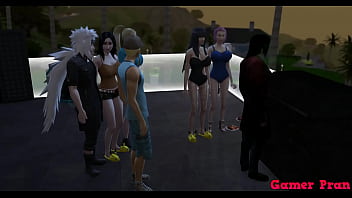 Preview 3 of Reaper Sister - Boruto Cap 4 fiesta en la piscina terminan en una gran orgia el sabio pervetido se folla a hinata como a el le gusta dandole por ese culo tan fuerte que llora como una puta