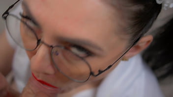 Preview 2 of Nnnns Sex Com - Lewd milf gives blowjob her man&#039_s and gets cum.