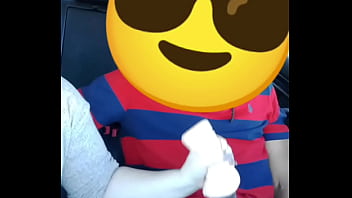 Preview 4 of Gay Military Facials - Young sexy blonde white girl beats off a big black dick in Walmart parking lot with fleshlight