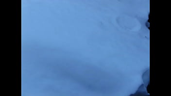 Preview 1 of Argentina Lucia Ivana - Getting the snow on my deck pissy