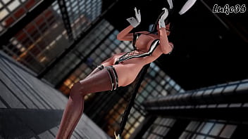 Preview 2 of Nauthing Africa Bbw - MMD Luke36 Kangxi Bunnies  Chocolate Cream LAYSHA  MMD R18