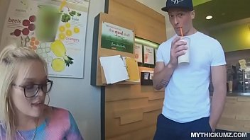Preview 3 of Wake Son Deepthroat - Perky blonde teen thickum sucks strangers hard dick