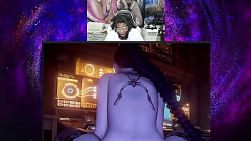 Preview 1 of Nik Djazairiya - POV Widowmaker Riding,  Chun-Li Fucking Ryu,  Thighjob Cock Ride,  Bald Pussy Black Widow Fucking