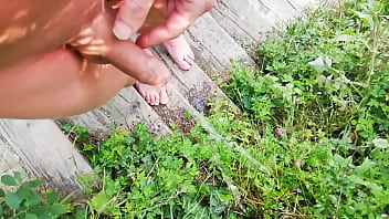 Preview 1 of The Best Phone Anal - Pissing Outdoor Naked