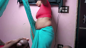 Preview 1 of Babhi Fuck Xx - Stepmother Undress in front of son and She gives Footjob and taking Cum in mouth in HINDI VOICE.