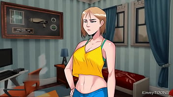 Preview 2 of Naugty Smrerica - Big  bitch fuck her roommate in her landlady&#039_s room - kimmytoons
