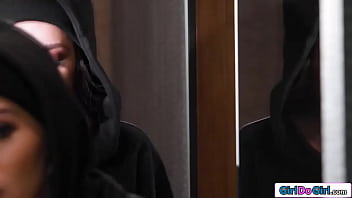 Preview 1 of Real Orgasm Mom Son - Lesbian thieves lick and fuck a strapon