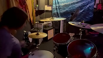 Preview 2 of Brother Sister Rad Tud Sex Night - Felicity feline drumming in her lockout