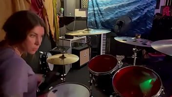 Preview 4 of Brother Sister Rad Tud Sex Night - Felicity feline drumming in her lockout