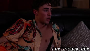 Preview 1 of Xxx Sex Dasiii Behan Ki Chudai - Horny twinks barebacked by step uncles in intense foursome