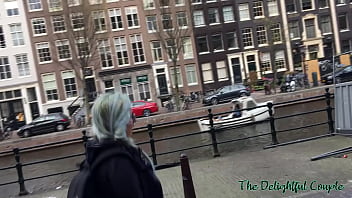 Preview 3 of Greeksexy Greek Greece - My hot Ex-girlfriend takes a load on her face after a public blowjob and does a Cumwalk in Leidseplein,  Amsterdam