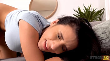 Preview 3 of Nude Sream Black - STUCK4K. Stud can fuck sexy roommate and he wont blow such a chance