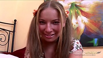 Preview 1 of 21 Years Grills - Dasha oils up her feet and gives a footjob to a dildo