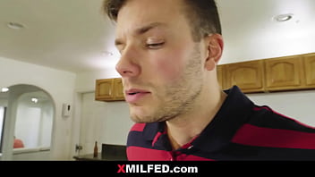 Preview 3 of Beautiful Natasha Malkova Fucks - XMilfed.com ⏩ Step Mom Hiding in Kitchen with with her Boy - Rachael Cavalli,  Codey Steele