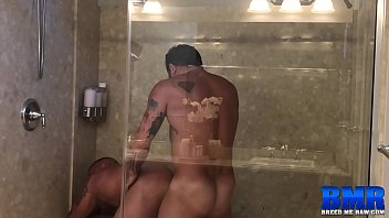 Preview 3 of Fuc Sex Fuking - BREEDMERAW Riley Mitchel Fucks Doggystyle In Bareback Shower