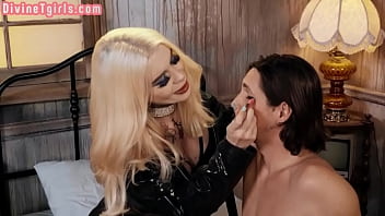 Preview 1 of African Sex Fucking - Bigtit lingerie ts drilling sissy boyfriend in stockings