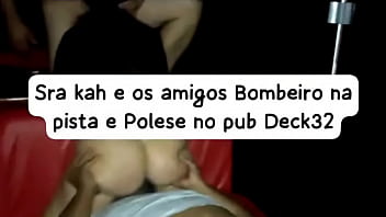 Preview 2 of Sex With Gim Girl - Sra Kah e amigos Bombeiro no pub Deck 32 pista e Polese no