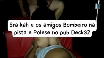Preview 3 of Sex With Gim Girl - Sra Kah e amigos Bombeiro no pub Deck 32 pista e Polese no