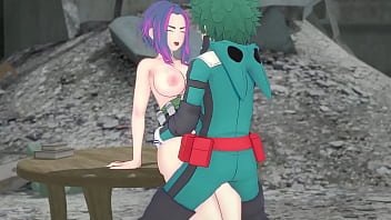 Preview 2 of Fucking Tryck - Midoriya Izuku(Deku) shows Tsutsumi Kaina(Redi Nagan) her new fad for seduction