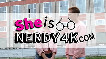 Preview 1 of Sucking On Cocks In The Wild - I wish all nerdy college chicks were like that,  looking so cute and innocent at first - FULL SCENE on http://SheIsNerdy4K.com
