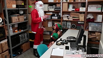 Preview 2 of Real Sex Indian Hiden - Horny Santa fucks two teenshoplifter chicks at the mall