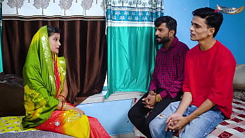 Preview 1 of Arab M Om - DESI MALLU AUNTY HARDCORE FUCK WITH HER TWO LOCAL DEBAR FULL MOVIE