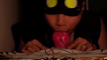 Preview 4 of Alizebet Webcam - Boy&#039_s throat gets knotted by werewolf dildo