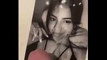 Preview 4 of Latina With Male Striper - Old man rubs cock over dirty Latina with cum