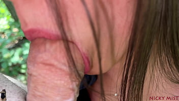 Preview 2 of Tube Girl With Bigcock - I didn&#039_t swallow his cum in forest today 60fps