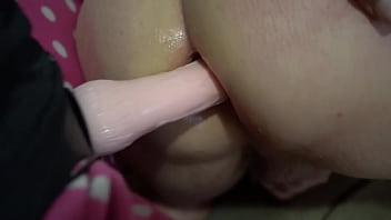 Preview 3 of Boobs Named Sandra - Femdom Pegging and Spanking - Standing Cumshot!