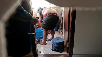 Preview 4 of Sauna Katomi - Young boy jerking dick infront of Andhra maid Swathy