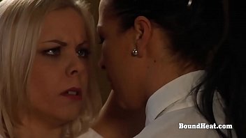 Preview 2 of Very Big Lun Larki Ki Shekha - Tied Up Blonde Lesbian Slave Groped And Caressed By Madame