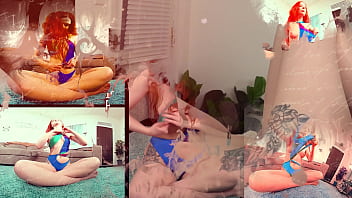 Preview 1 of Fake Brazzer - While? modeling lingerie Scarlett Mae starts sucking a dick
