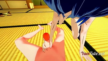 Preview 2 of Holly Hkalston - Kimetsu no Yaiba - Inosuke Handjob and Blowjob - Demon Slayer Yaoi 3D
