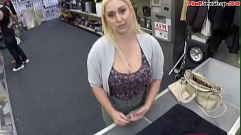 Preview 2 of Jopar - Curvy blonde milf with big tits gets fucked in the pawnshop