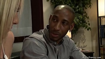 Preview 1 of Catigprys - Blonde shemale anal fucks black guy
