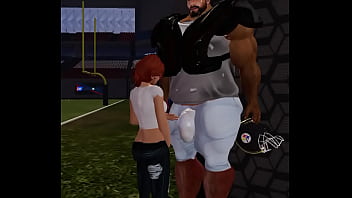 Preview 1 of Hour A Pk - hunky football player cam heyward gets some sidelines relief from fan