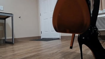 Preview 2 of Mom Tricked Fuck Son - Mature Tranny in High Heel Ankle Boots