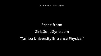 Preview 3 of Ayvj - Freshman Kristen Martinez Gets Hitachi Magic Wand Orgasms By Doctor Tampa During Physical 4 College At HitachiHoes - Reup
