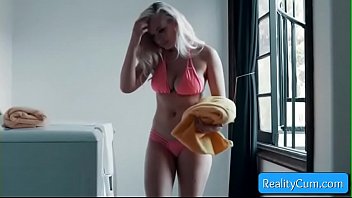 Preview 1 of Ikut Balak - Sexy natural big tit blonde slutty girl Emily Right get her juicy pink pussy liked deep and suck fat hard cock