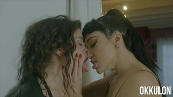 Preview 2 of Full Hdxxxvdo - OKKULON - Rough and Sloppy Lesbian Spit Kissing (Little Puck,  Victoria Voxxx)