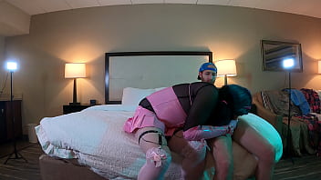 Preview 2 of Xxx Big Breast Hot - Trans Woman in Chastity Sucks Big Dick