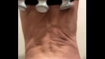 Preview 1 of Femal Fingaring Clojom - Preview of Slow Motion Muscle Roller Action Massage From Behind