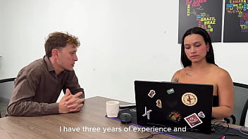Preview 1 of Hot Mom Shemale - Big cock boss fucks his teen Colombian secretary in the office and fills her tight wet pussy with cum! Lorenadoll and Mr Nick