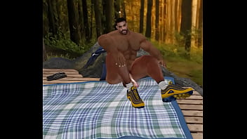Preview 4 of Chillenden By By Fucks - handsome hunk john urschel jerks his massive manhood in the woods