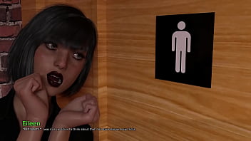 Preview 4 of Honeymoons Sexy Video - MY DORM 7 - Mark is licking his EX-GF Pussy in Men Washroom