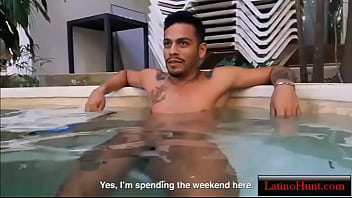 Preview 1 of Egypt Big Butt - Gay Latino Sex in the Pool- []LatinoHunt.com[]