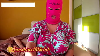 Preview 4 of Indian Modern Girls Mms - Halloween ski mask girl cosplay with big tits on cam recording October 31st